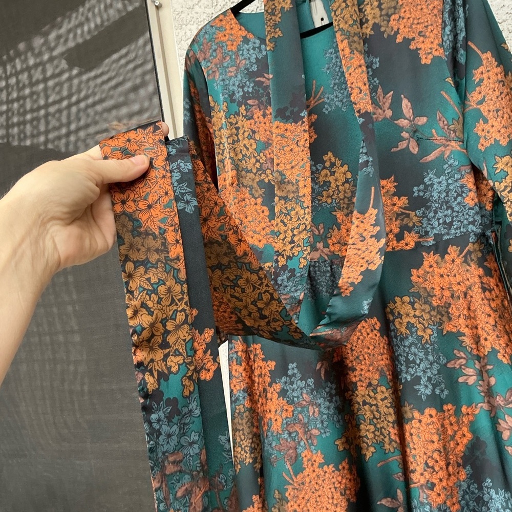 Baltic Born Green and Rust Floral Maxi Dress - Picture 16 of 16